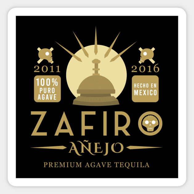 Zafiro Añejo Tequila Breaking Sticker TeePublic